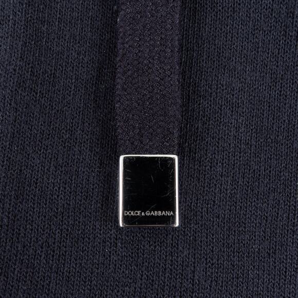 Dolce & Gabbana Cotton Silk Hoodie Men's 48 (Medium) Dark Blue - Picture 4 of 8